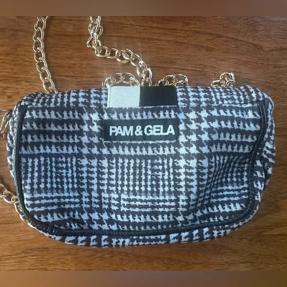 Pam & Gela Houndstooth Mini Cross Body Bag EUC - Picture 4 of 10